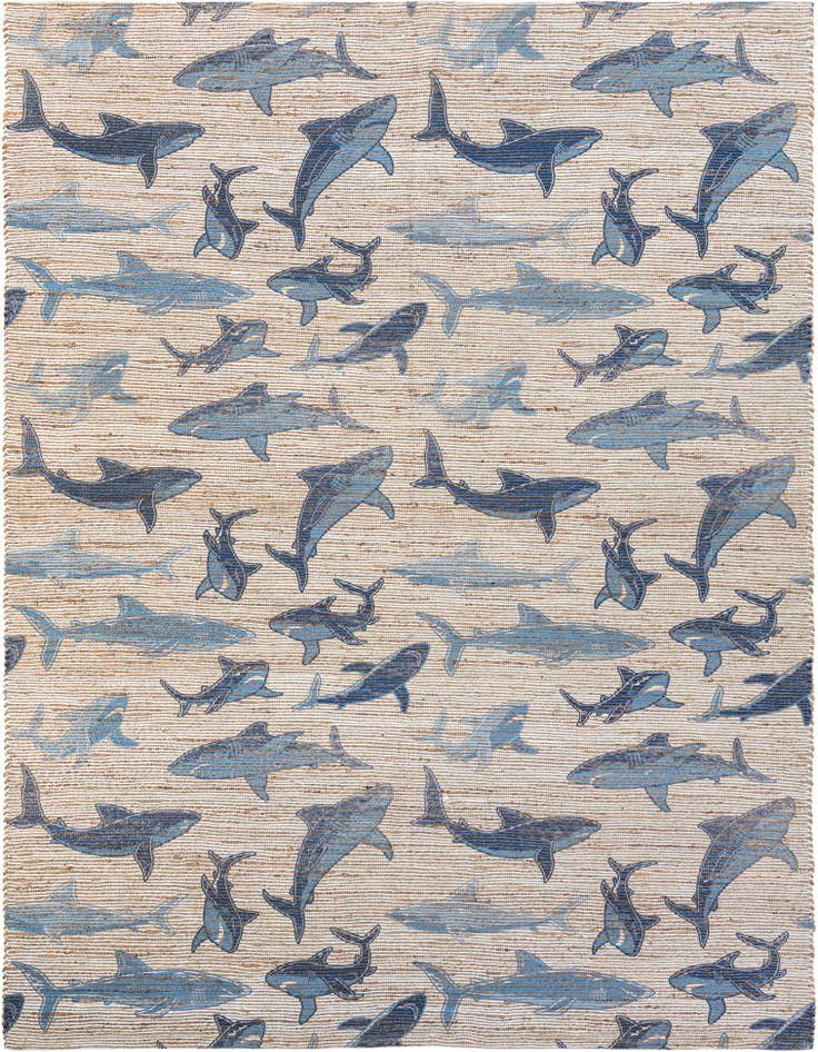 Detail image of 9' x 12' Hand Woven Chenille Jute Rug
