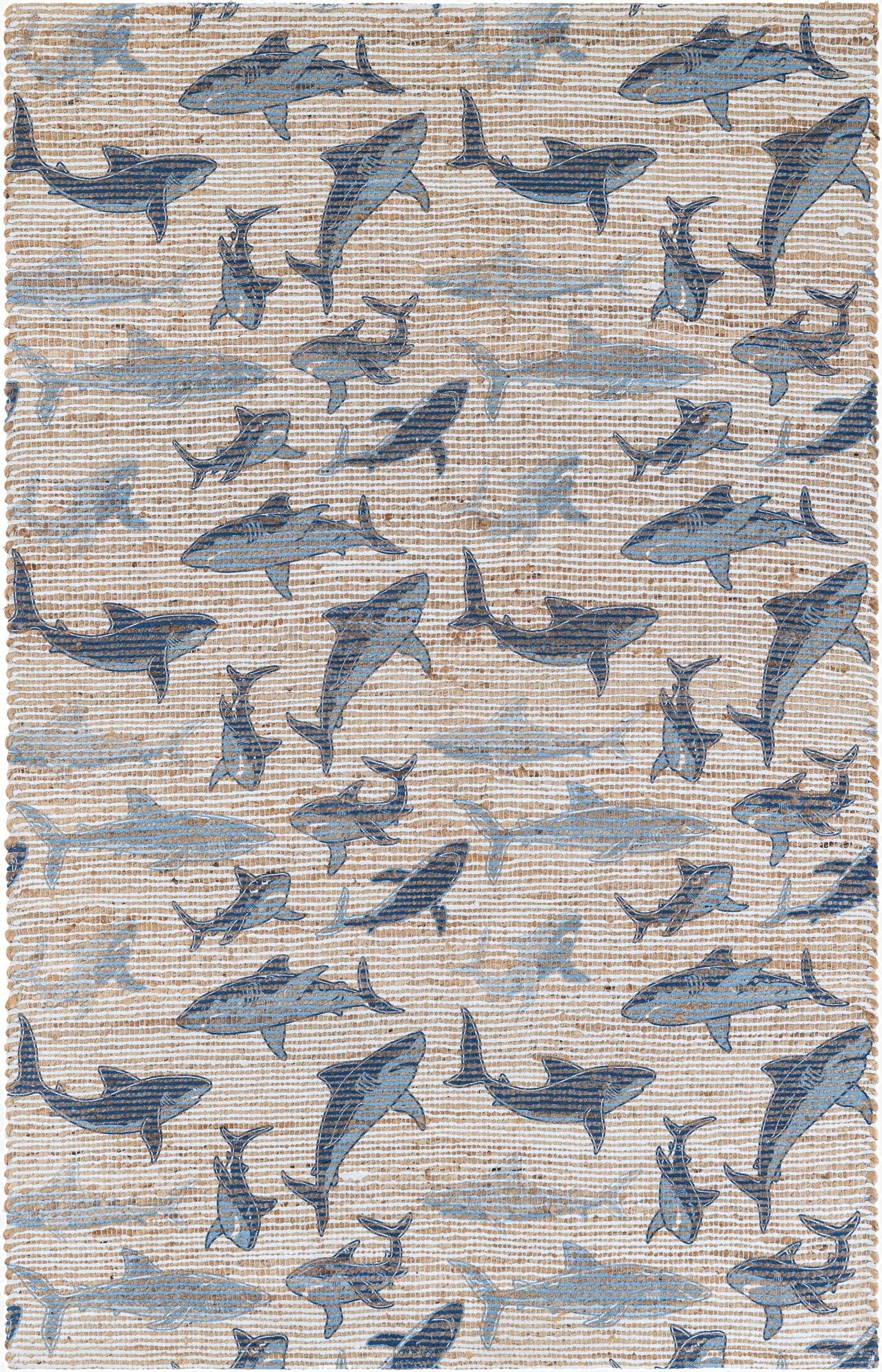 4' 1 x 6' 1  Hand Woven Chenille Jute Rug