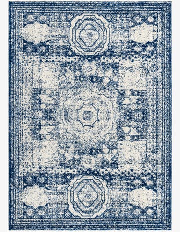 Ivory and Blue Dover Rug