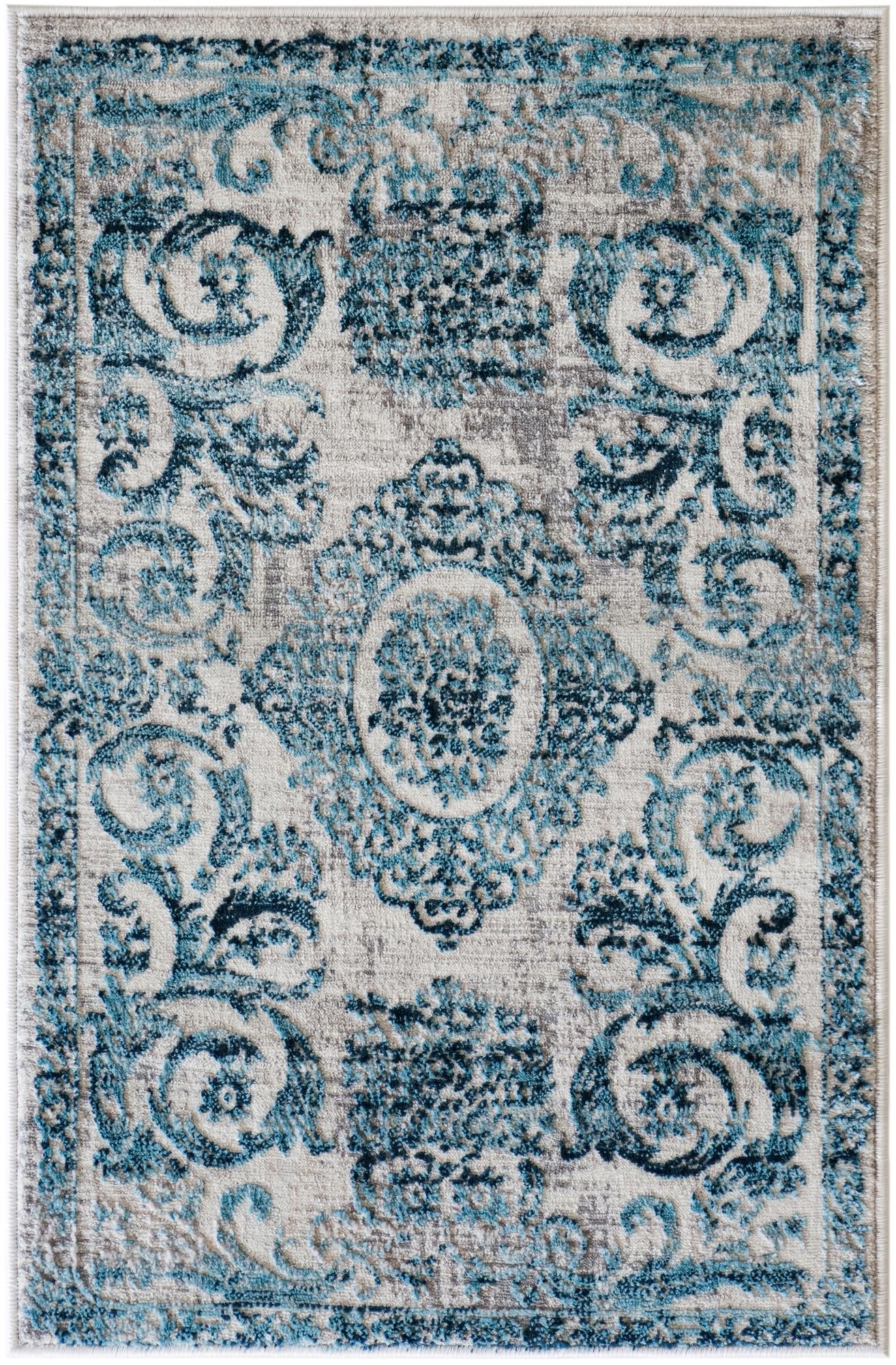 Rug Ivory and Blue Swatch link
