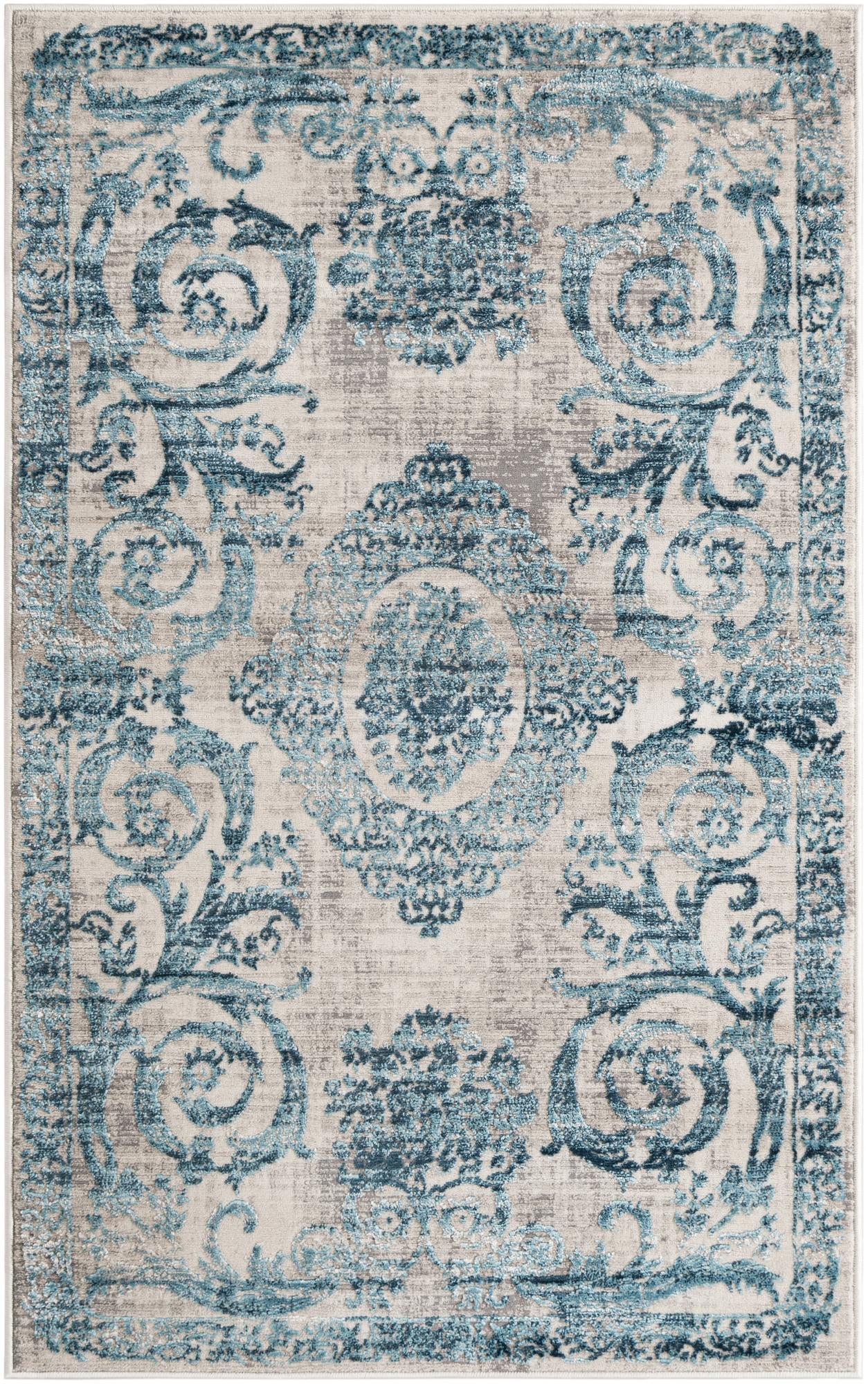 Rug Ivory and Blue Swatch link