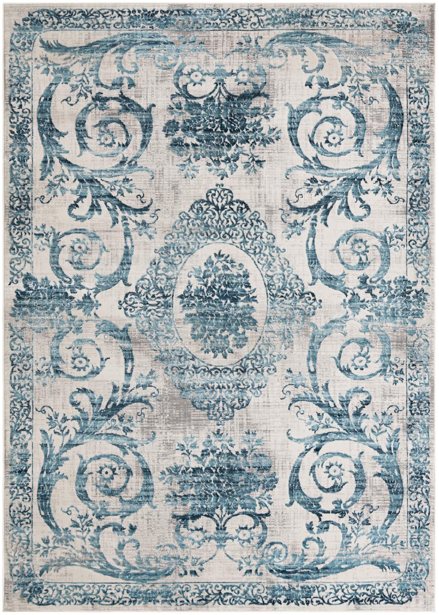 Rug Ivory and Blue Swatch link