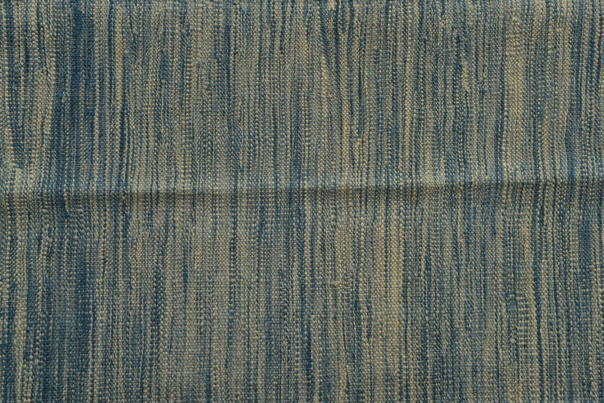 4' 9 x 6' 5 Hand Woven Kilim Modern Wool Rug