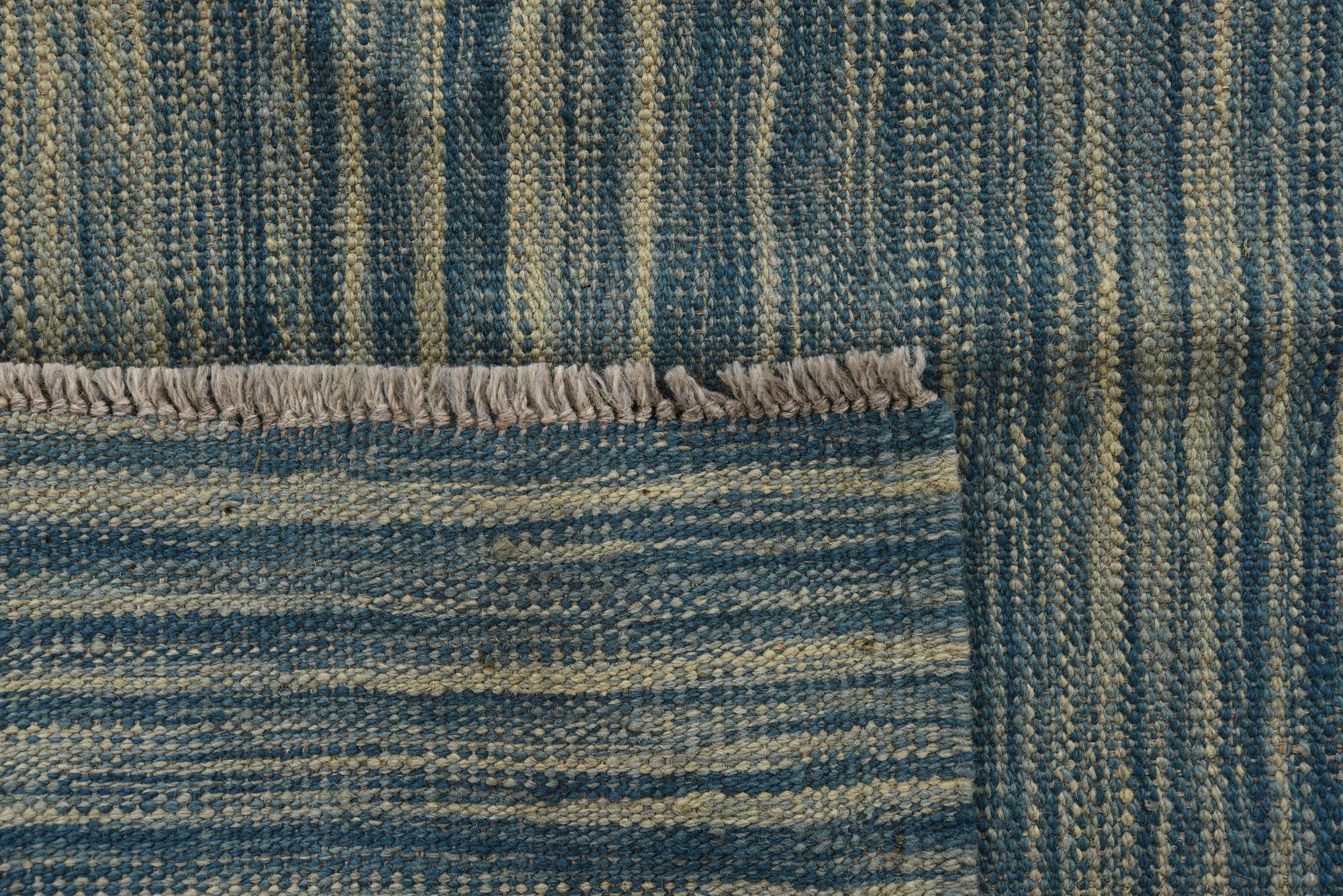 4' 9 x 6' 5 Hand Woven Kilim Modern Wool Rug