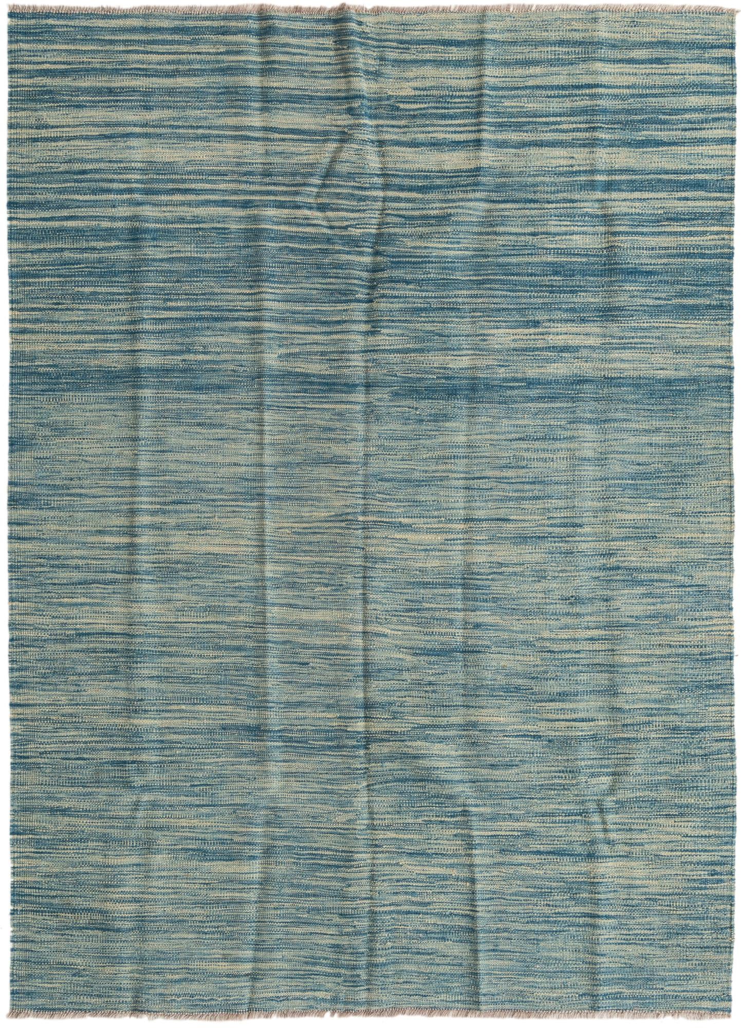 4' 9 x 6' 5 Hand Woven Kilim Modern Wool Rug