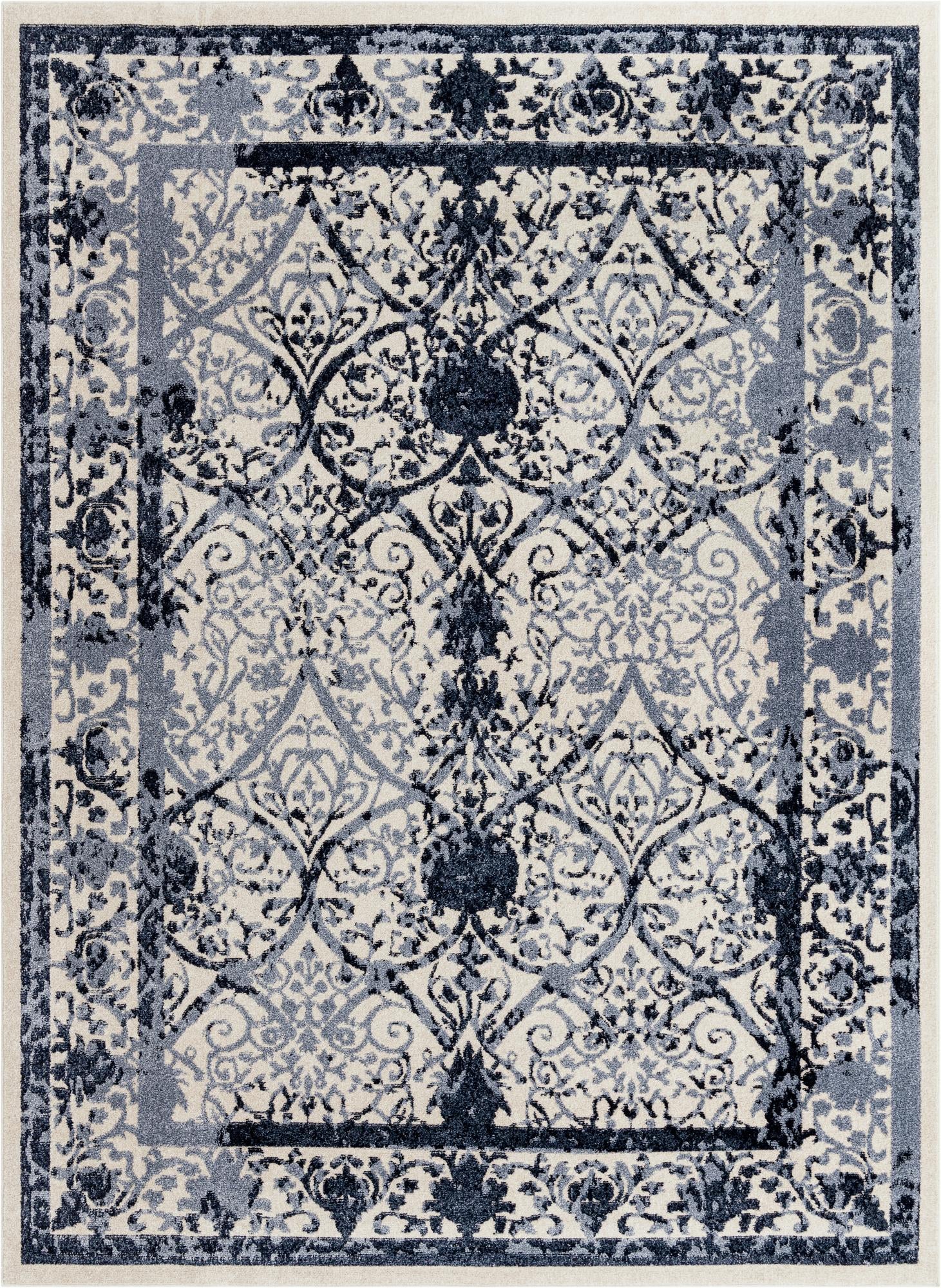 Rug Ivory and Blue Swatch link