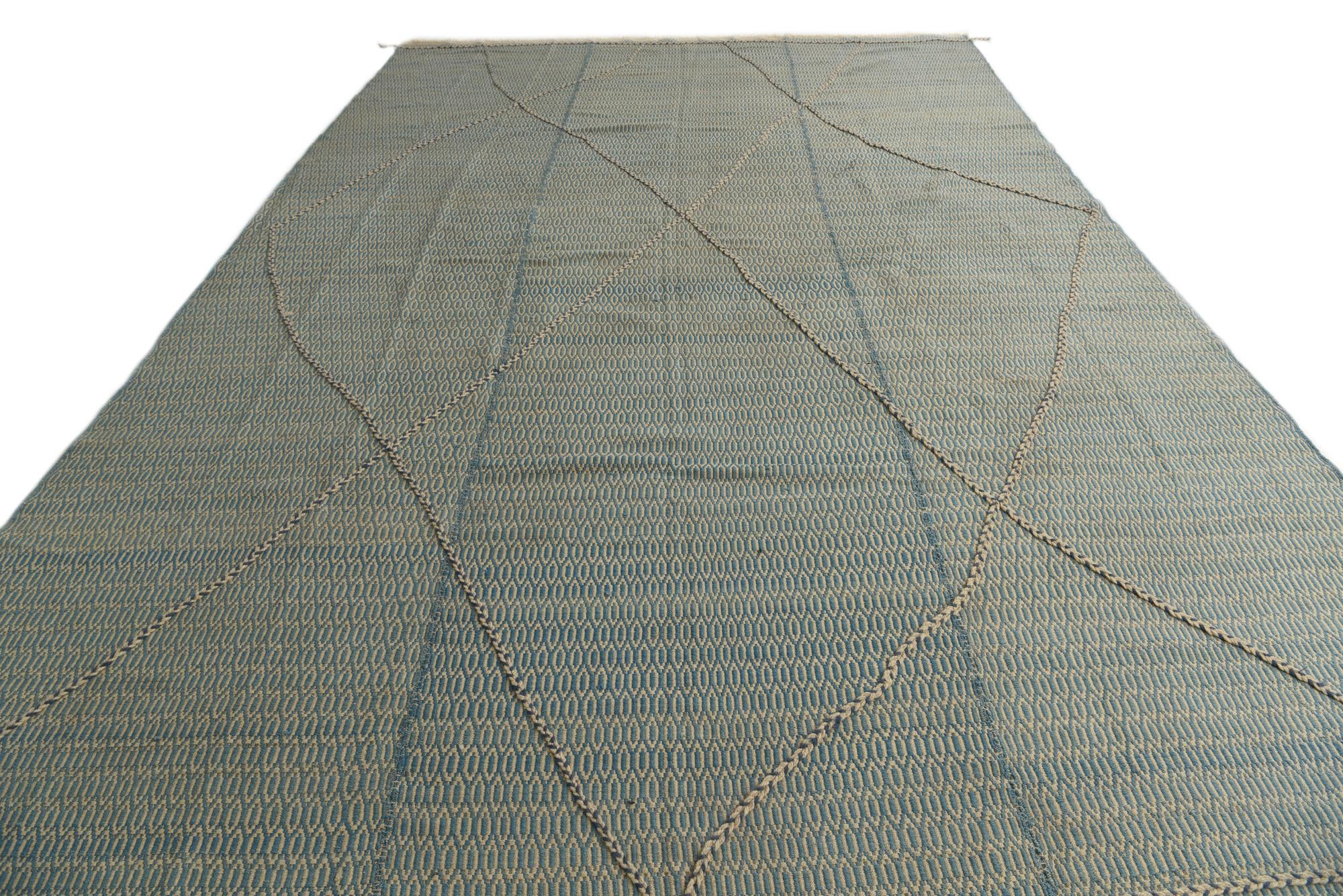 9' 10 x 14' 10 Hand Knotted Moroccan Wool Rug