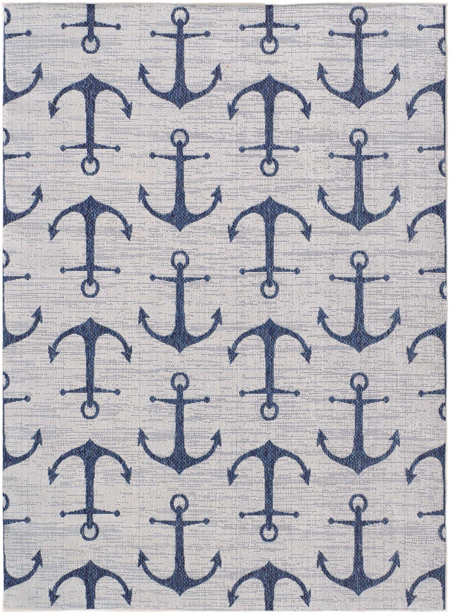 5' 3 x 7' Easy-Clean Coastal Indoor / Outdoor Rug