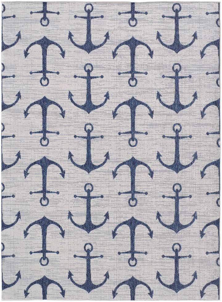 5' 3 x 7' Easy-Clean Coastal Indoor / Outdoor Rug