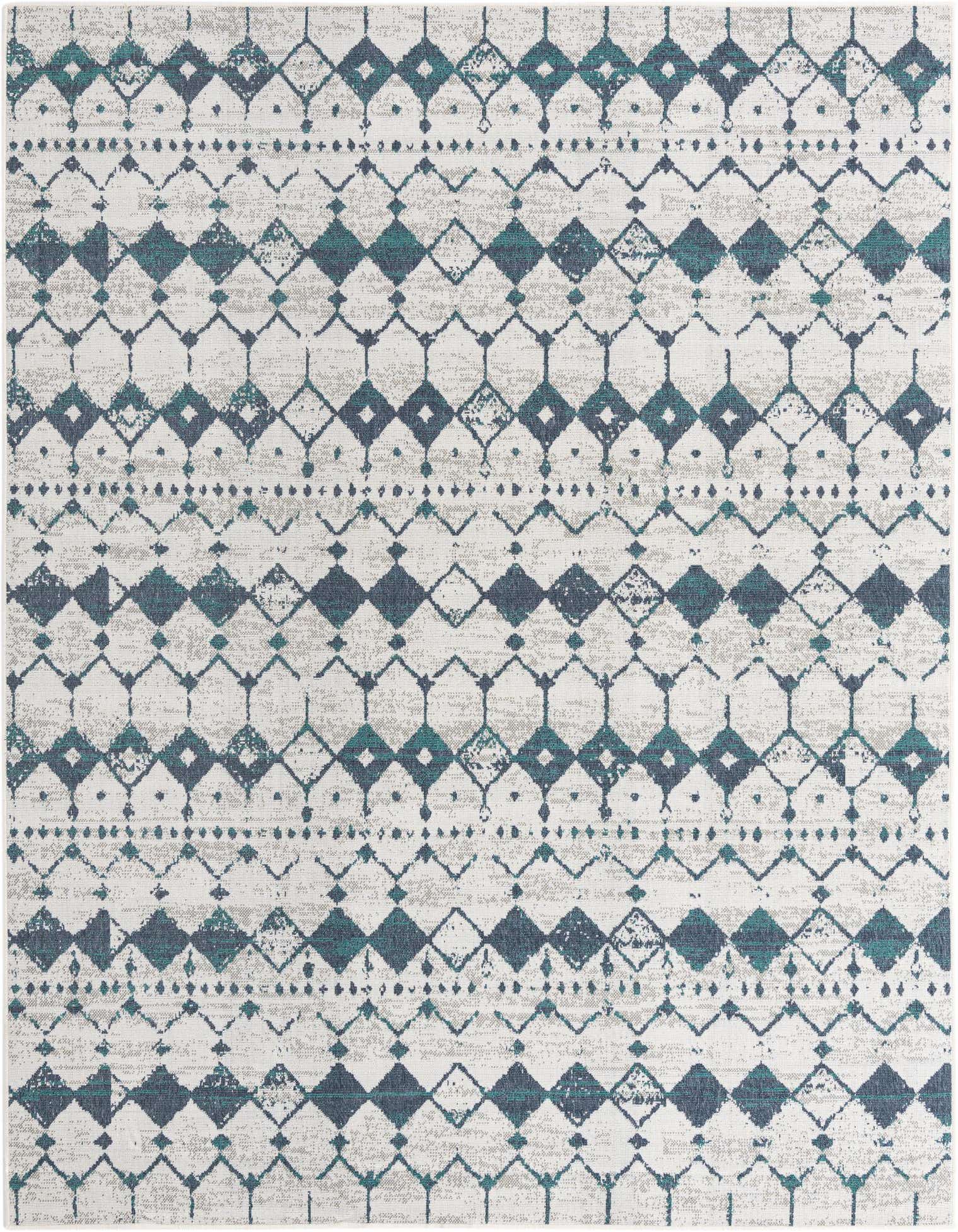 7' 10 x 10' Easy-Clean Lattice Indoor / Outdoor Rug