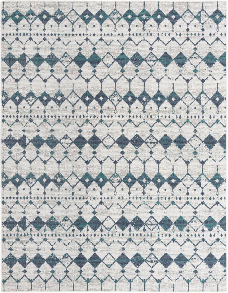 Detail image of 7' 10 x 10' Easy-Clean Lattice Indoor / Outdoor Rug