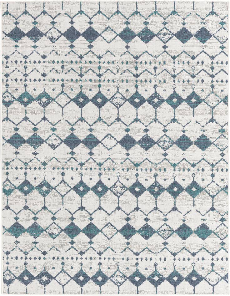 Detail image of 5' 3 x 8' Easy-Clean Lattice Indoor / Outdoor Rug