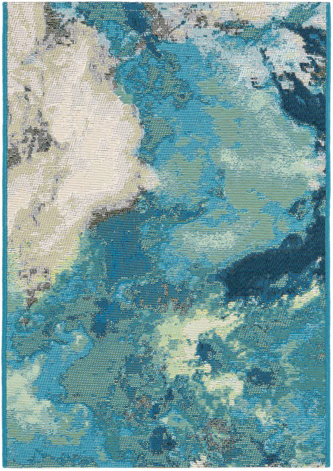 Detail image of 2' x 3' 1 Easy-Clean Modern Indoor / Outdoor Rug