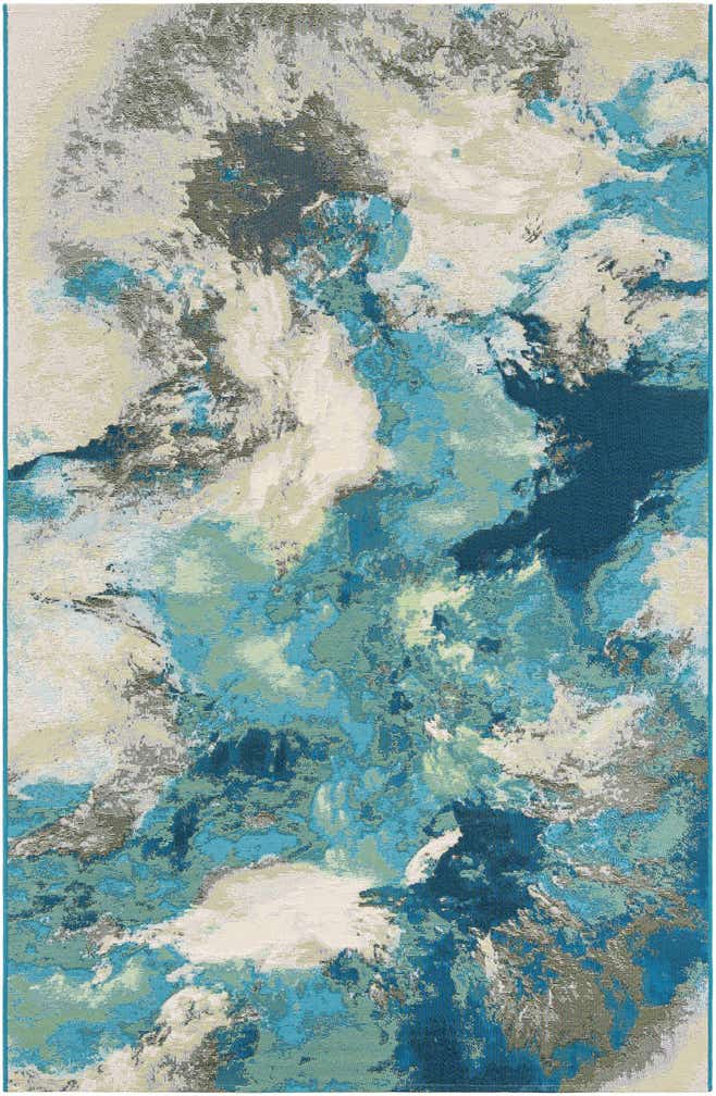 5' 3 x 8' Easy-Clean Modern Indoor / Outdoor Rug
