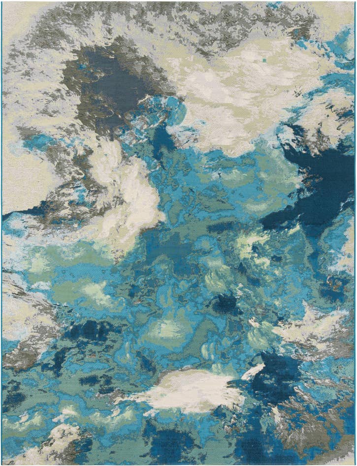 Detail image of 9' x 12' Easy-Clean Modern Indoor / Outdoor Rug