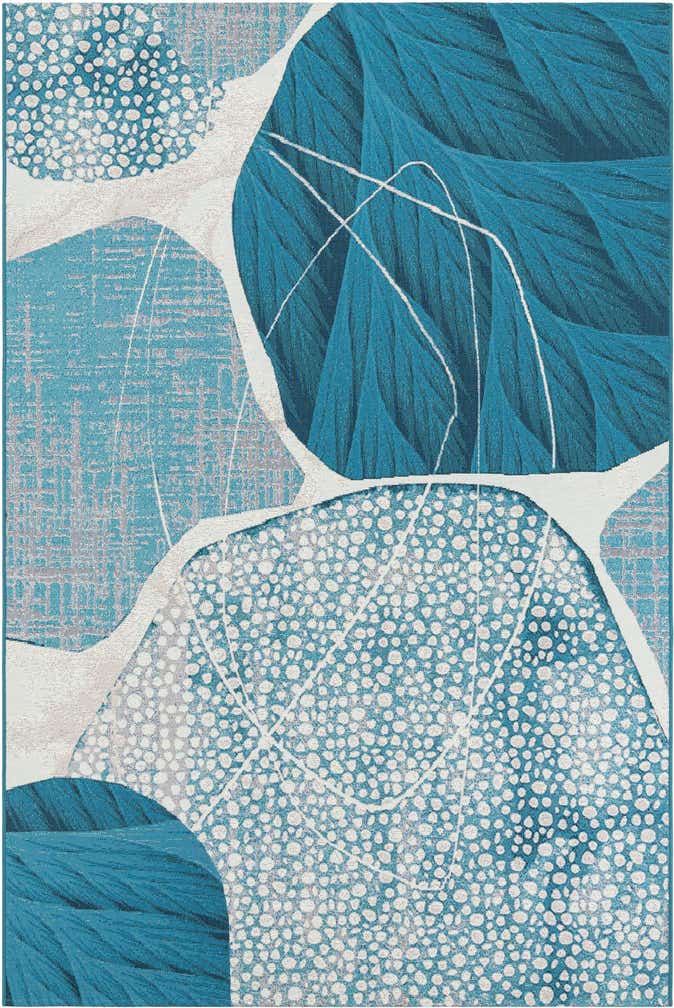6' 1 x 9' Easy-Clean Modern Indoor / Outdoor Rug