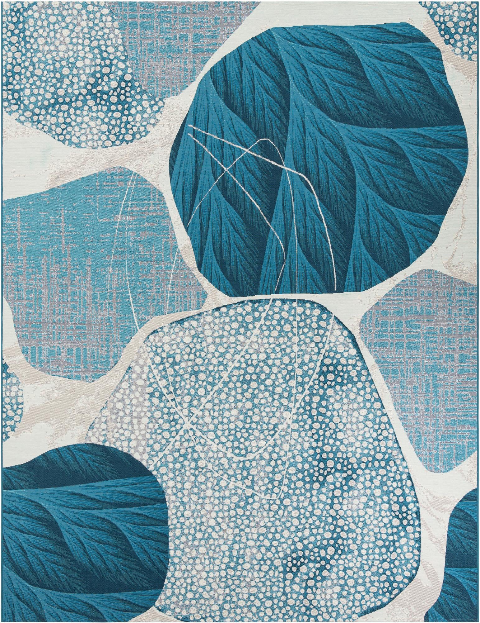 9' x 12' Easy-Clean Modern Indoor / Outdoor Rug