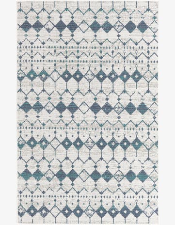 5' 3 x 8' Easy-Clean Trellis Indoor / Outdoor Rug