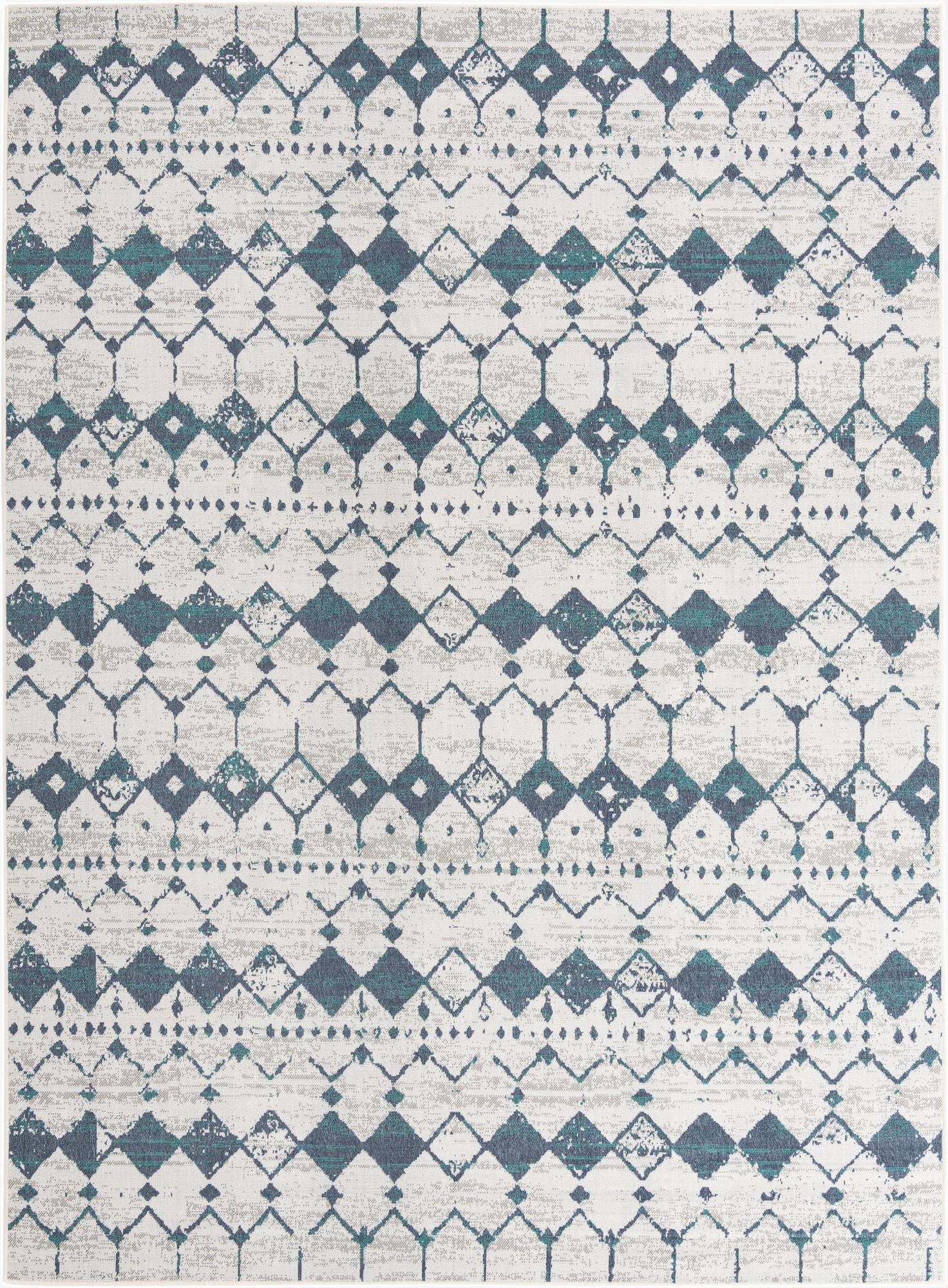 9' x 12'  Washable Trellis Indoor / Outdoor Rug