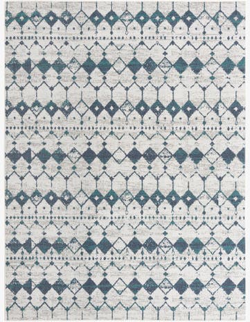 7' 10 x 10' Easy-Clean Trellis Indoor / Outdoor Rug