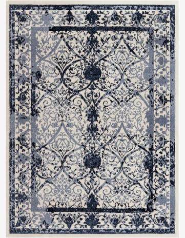 Ivory and Blue Vista Rug