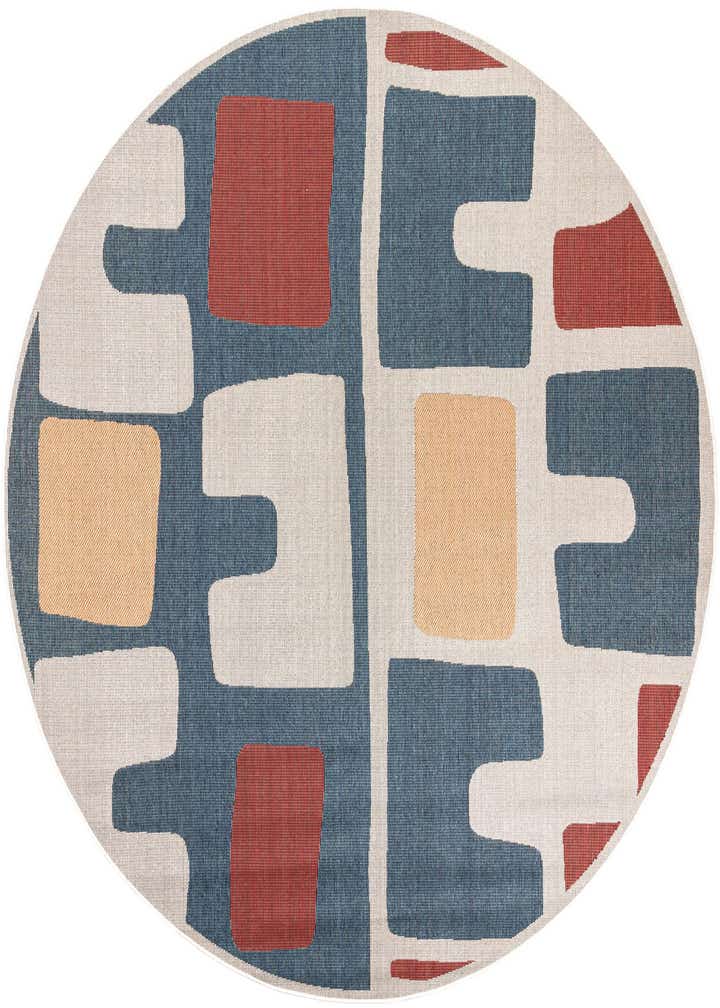 10' x 10' Easy-Clean Baja Indoor / Outdoor Round Rug