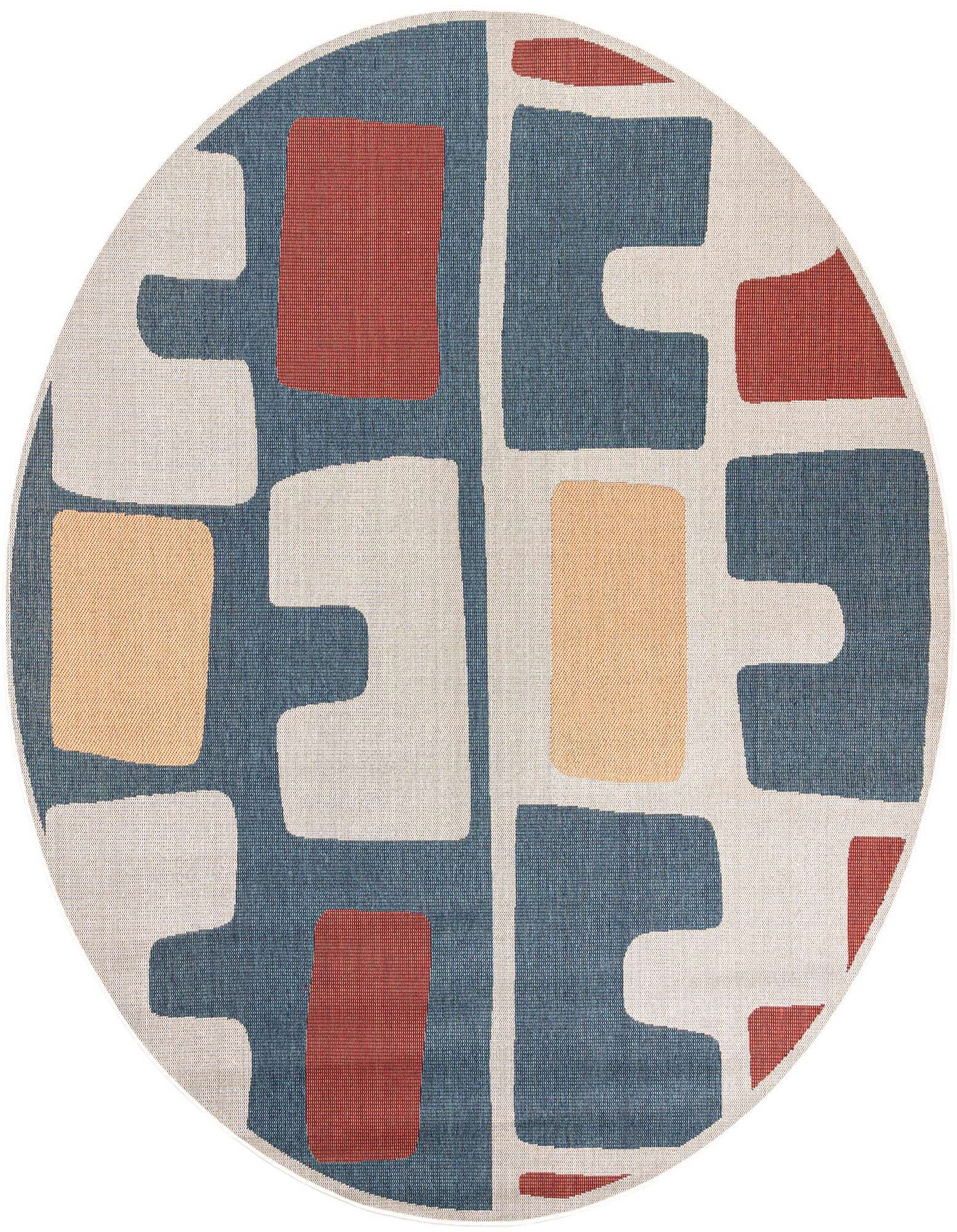 10' x 10' Easy-Clean Baja Indoor / Outdoor Round Rug