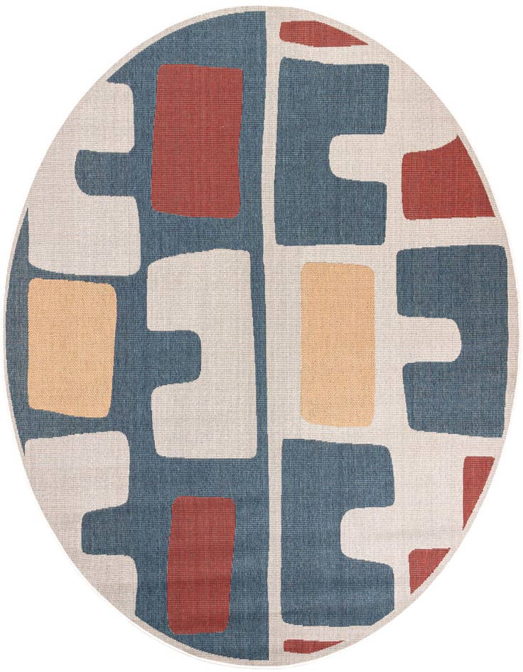 Detail image of 10' x 10' Easy-Clean Baja Indoor / Outdoor Round Rug