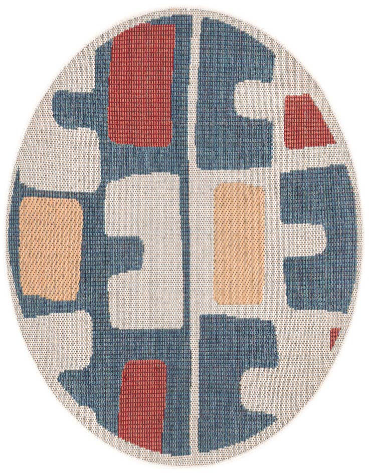 Detail image of 3' 3 x 3' 3 Easy-Clean Baja Indoor / Outdoor Round Rug