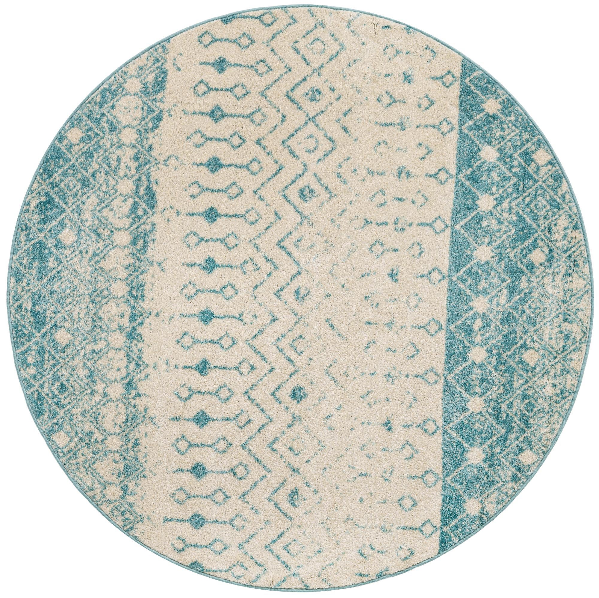 6' x 6' Moroccan Trellis Round Rug