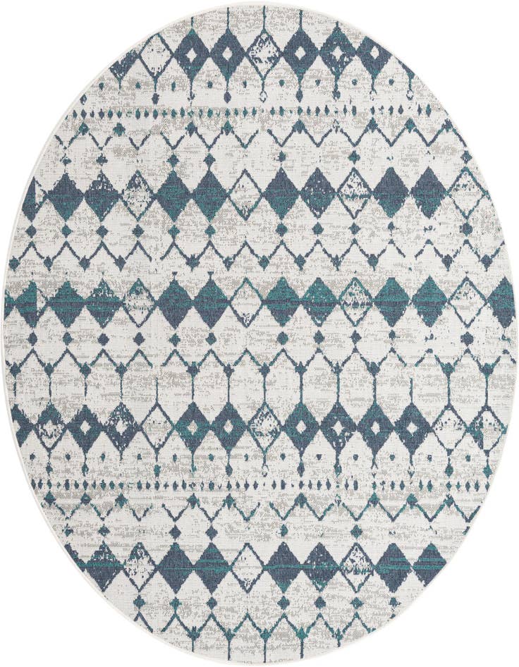 Detail image of 7' x 7' Easy-Clean Lattice Indoor / Outdoor Round Rug