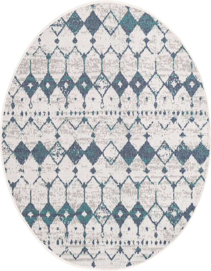 Detail image of 4' x 4' Easy-Clean Lattice Indoor / Outdoor Round Rug