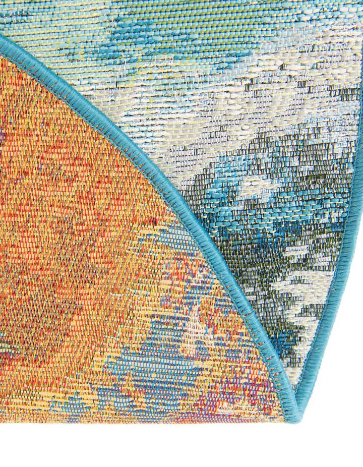 7' 10 x 7' 10 Easy-Clean Modern Indoor / Outdoor Round Rug