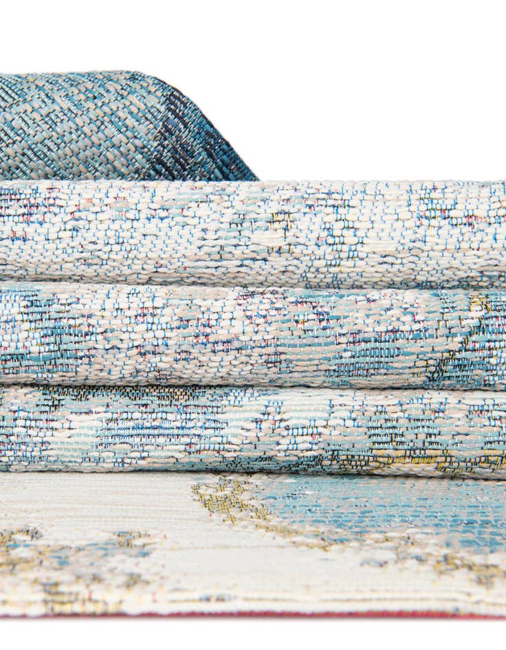 Detail image of 4' x 4' Easy-Clean Modern Indoor / Outdoor Round Rug