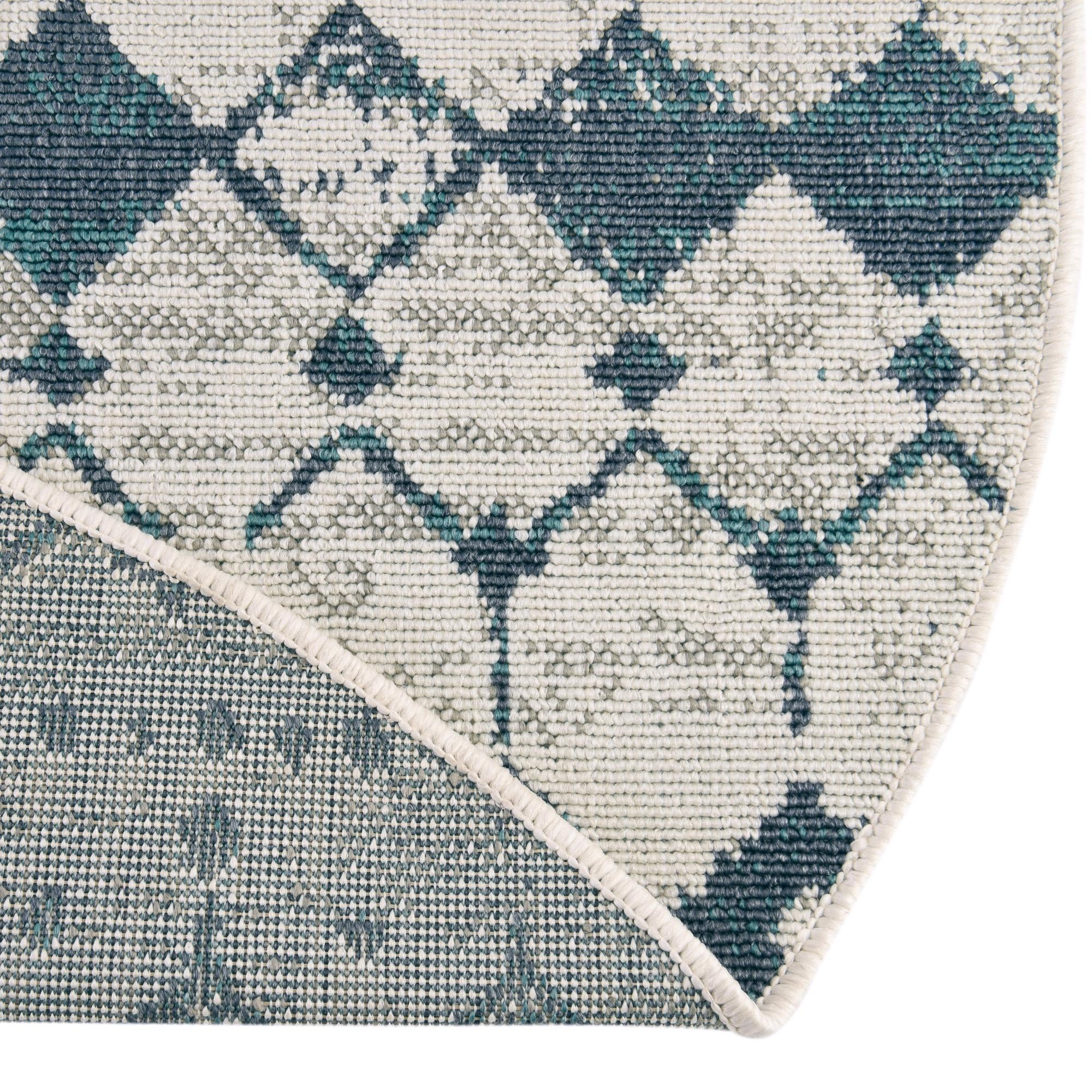 4' x 4' Easy-Clean Trellis Indoor / Outdoor Round Rug