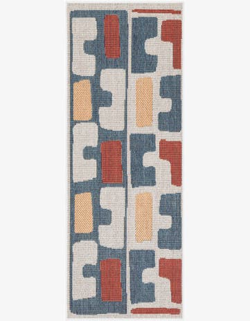 2' x 5' 1 Easy-Clean Baja Indoor / Outdoor Runner Rug