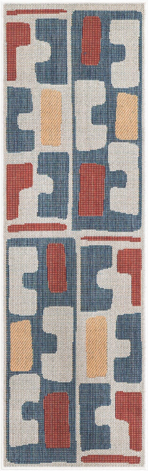Primary image 2' x 6' 1  Washable Baja Indoor / Outdoor Runner Rug
