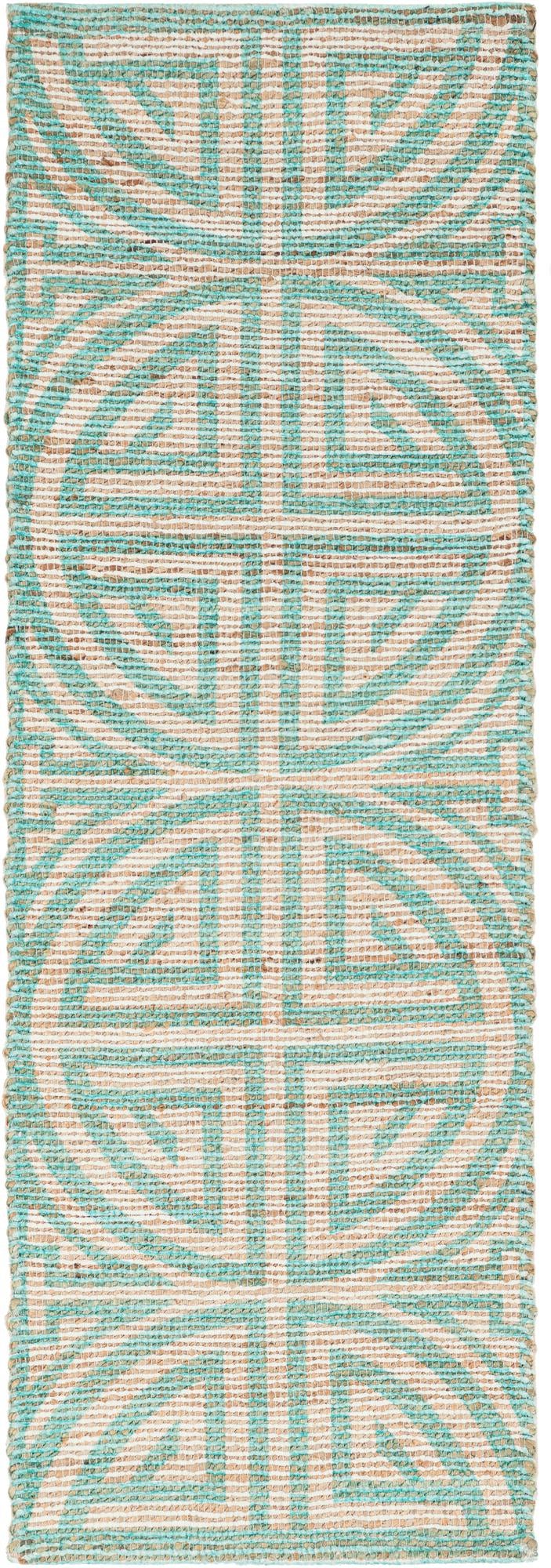 2' 2 x 6' 1 Hand Woven Chenille Jute Runner Rug