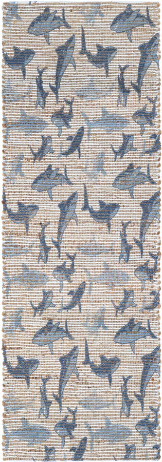 Detail image of 2' x 6' 1 Hand Woven Chenille Jute Runner Rug
