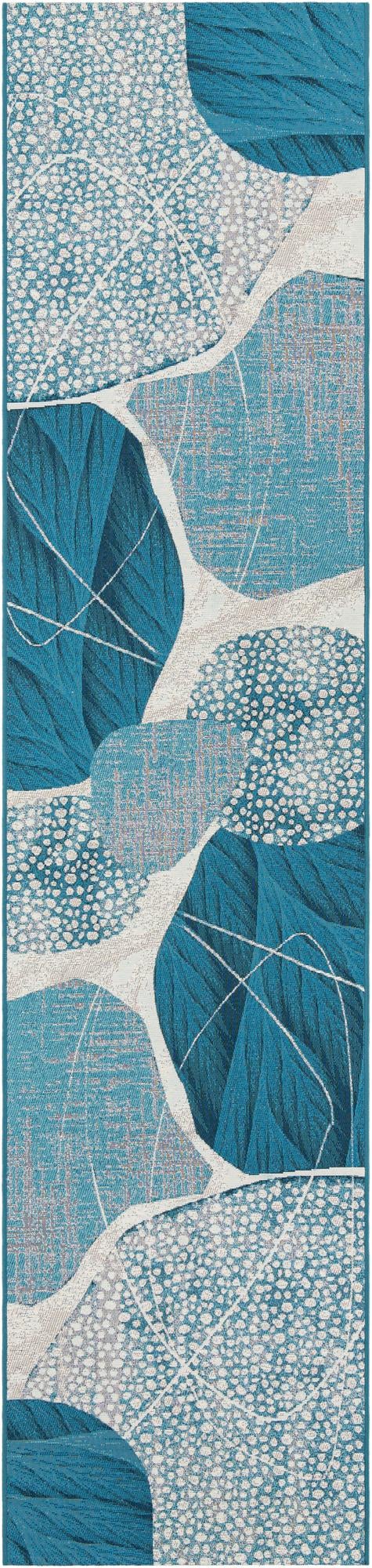 2' 7 x 12' Easy-Clean Modern Indoor / Outdoor Runner Rug