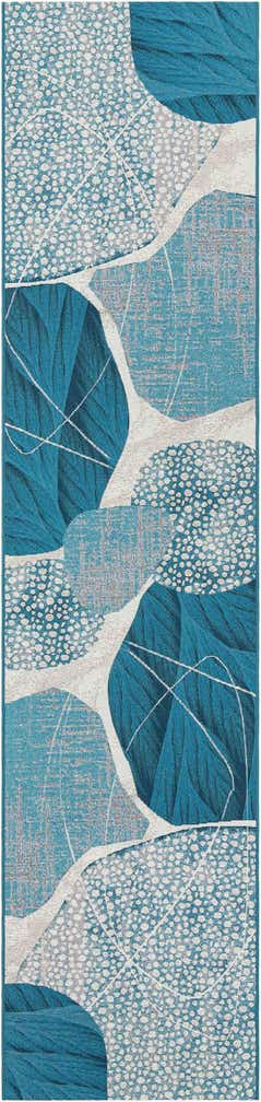 2' 7 x 12' Easy-Clean Modern Indoor / Outdoor Runner Rug