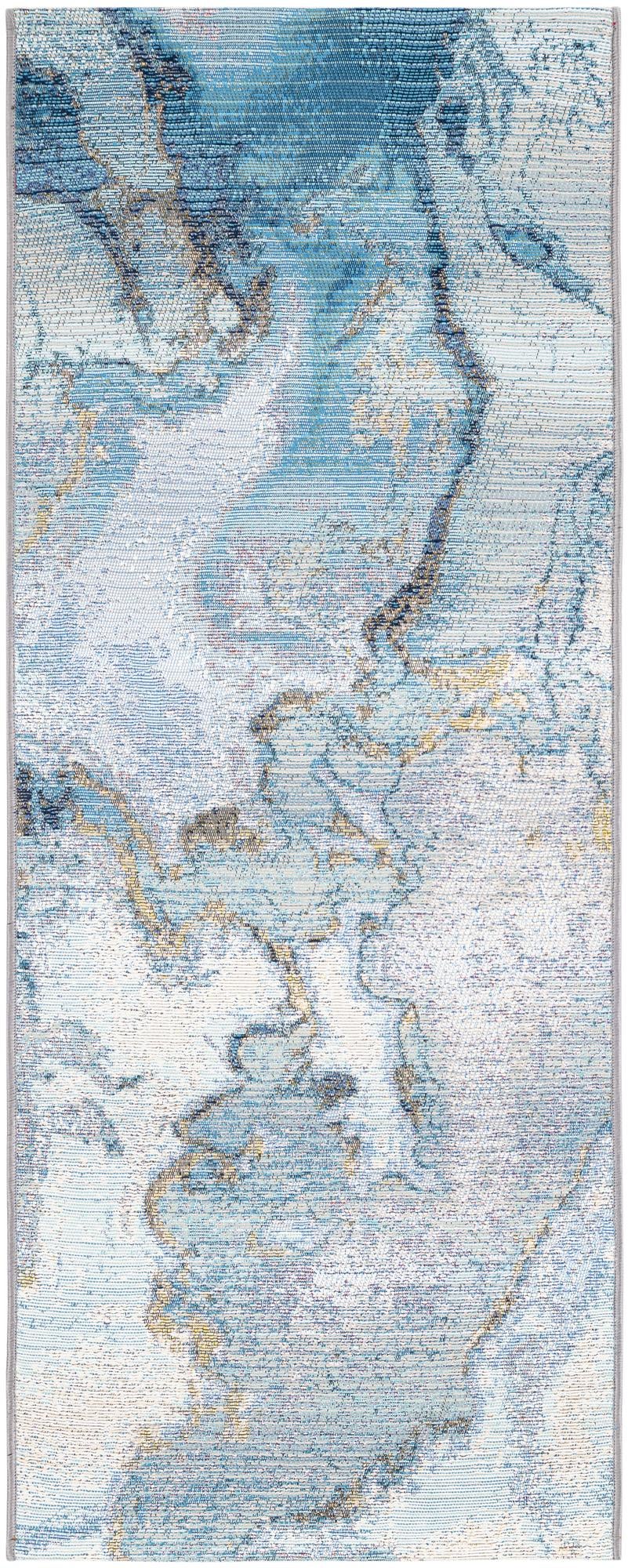 2' x 5' Easy-Clean Modern Indoor / Outdoor Runner Rug
