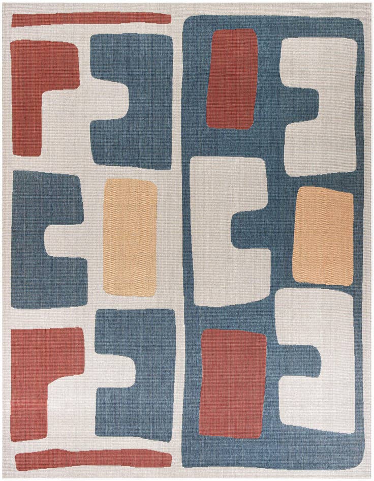 Detail image of 10' x 10' Easy-Clean Baja Indoor / Outdoor Square Rug