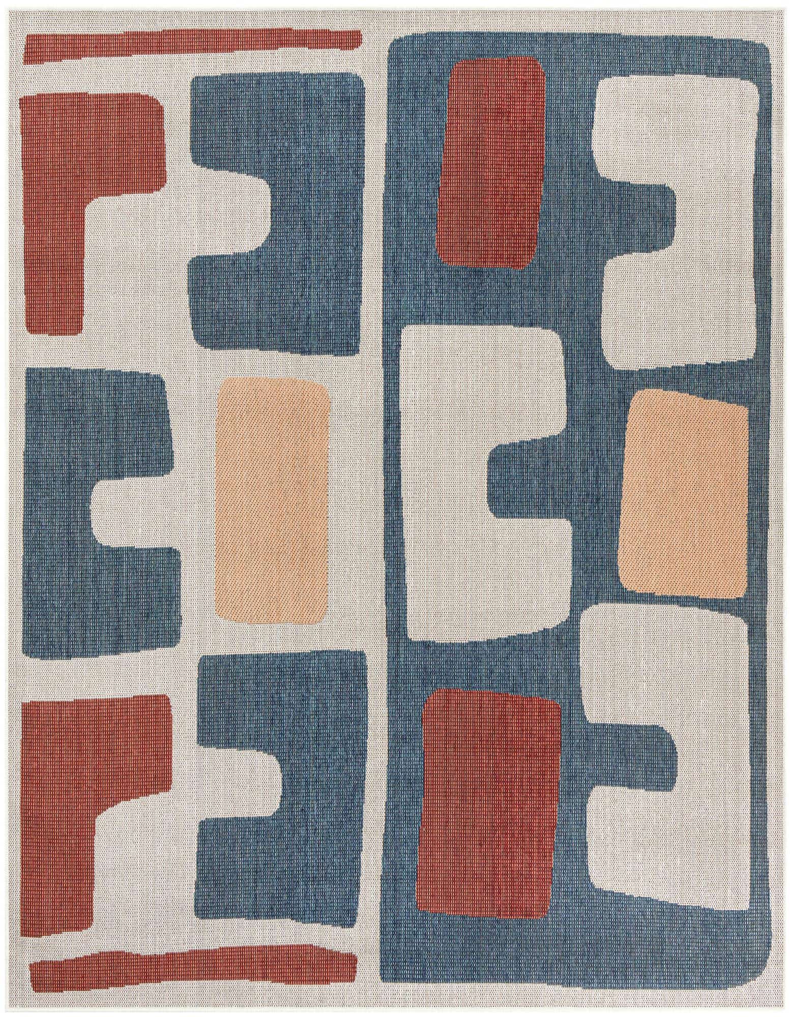 7' 10 x 7' 10 Easy-Clean Baja Indoor / Outdoor Square Rug