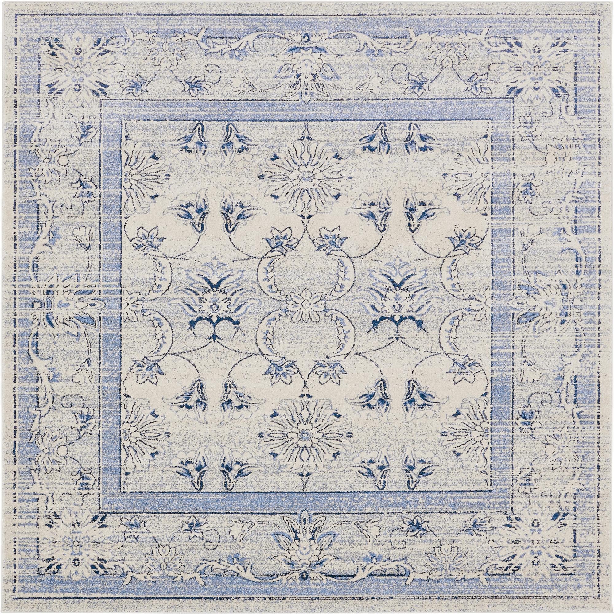 Rug Ivory and Blue Swatch link