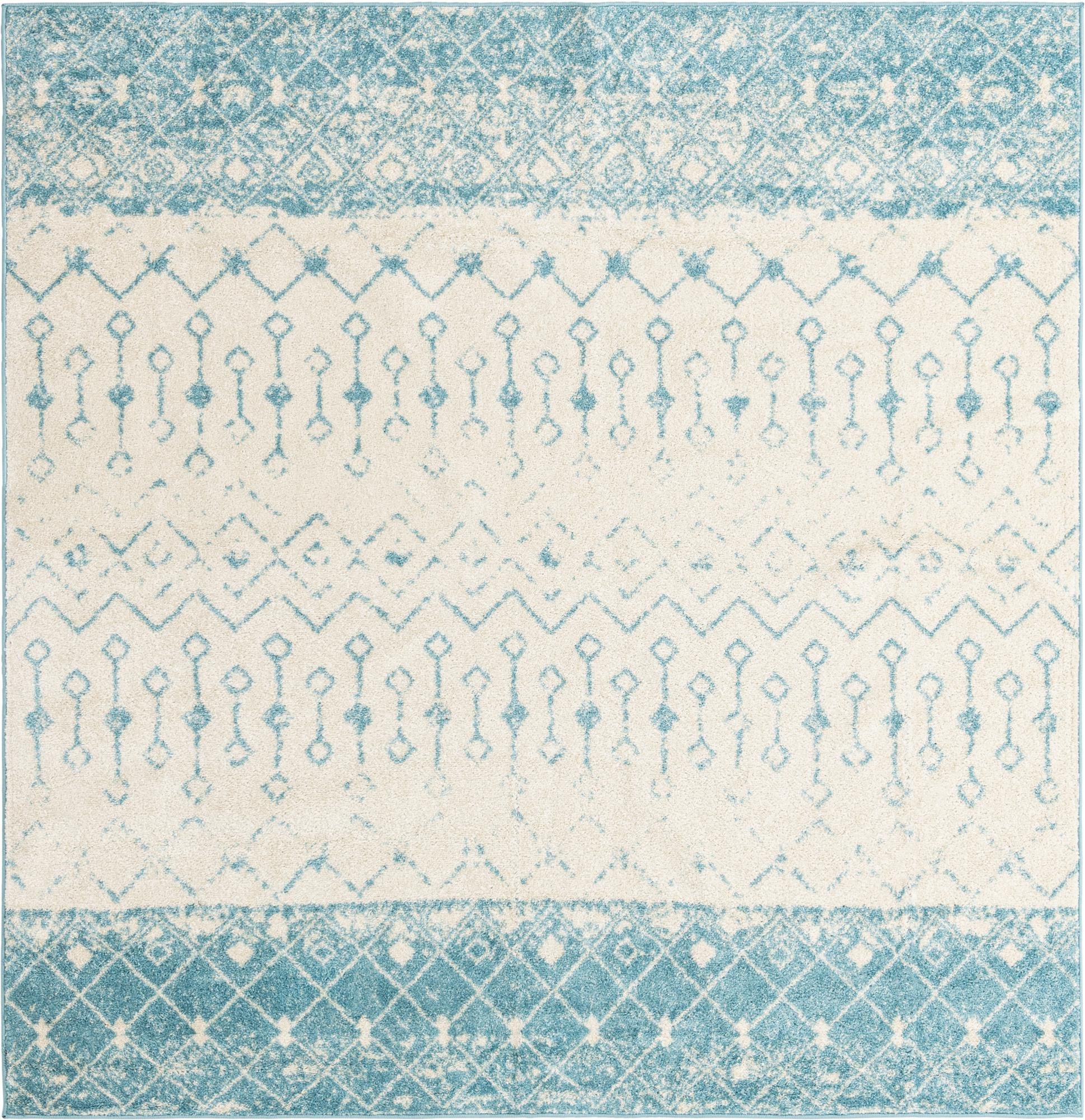 7' 10 x 7' 10 Moroccan Trellis Square Rug
