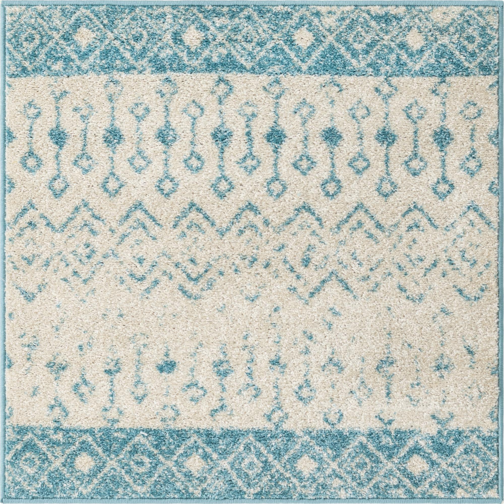 3' x 3' Moroccan Trellis Square Rug