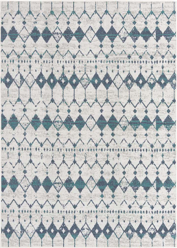 7' 10 x 7' 10 Easy-Clean Trellis Indoor / Outdoor Square Rug