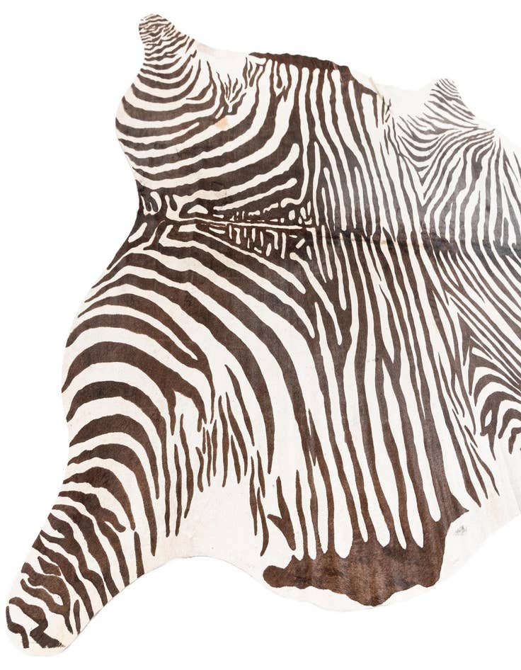 Detail image of 6' 2 x 7' Cowhide Leather Freeform Rug