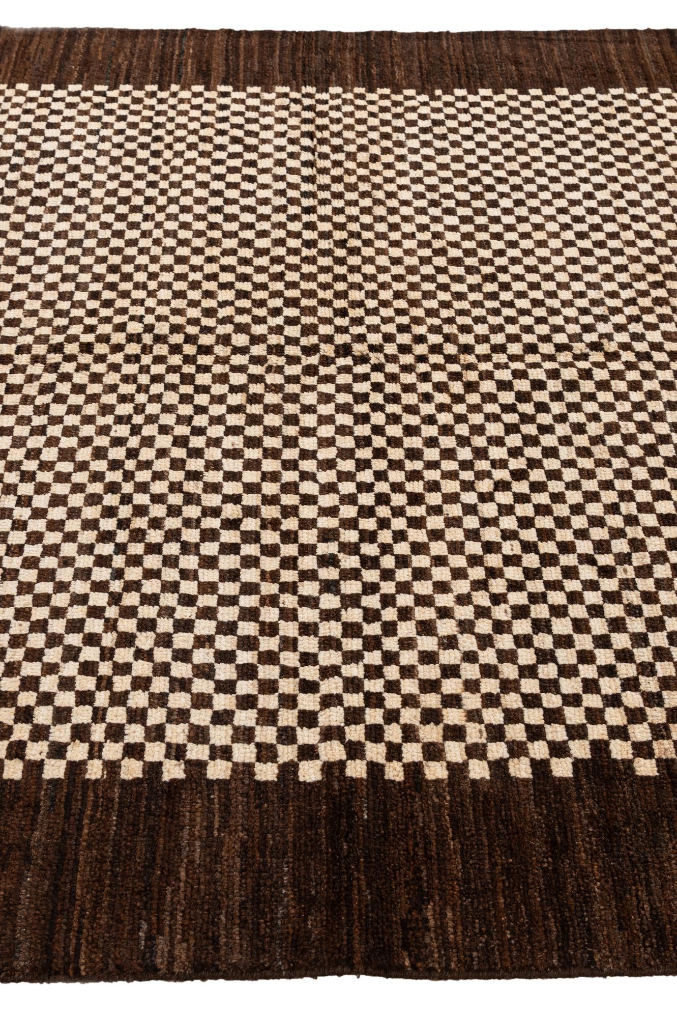 5' 7 x 8' Hand Knotted Modern Ziegler Wool Rug